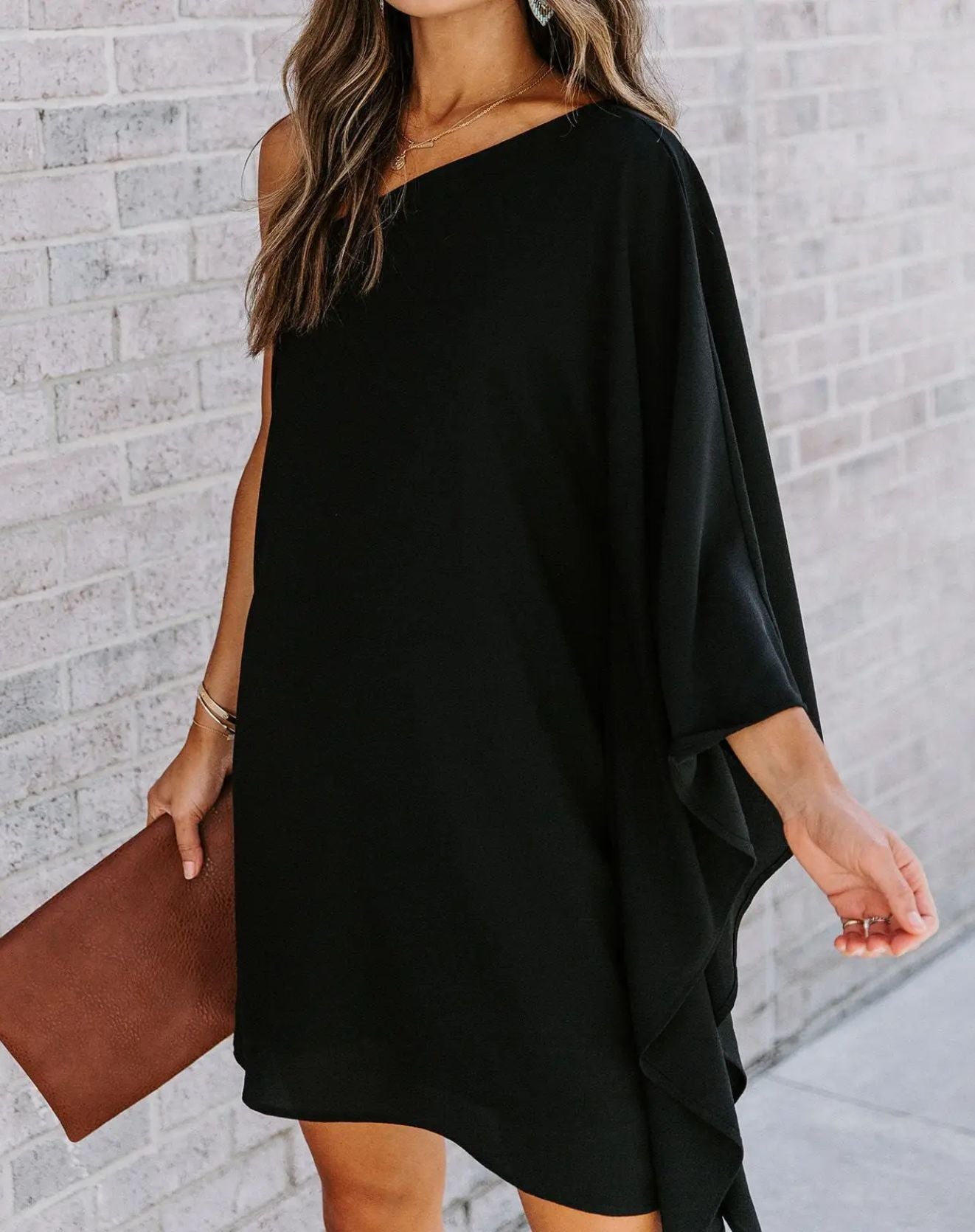 Vestido Mógg de Um Ombro Só
