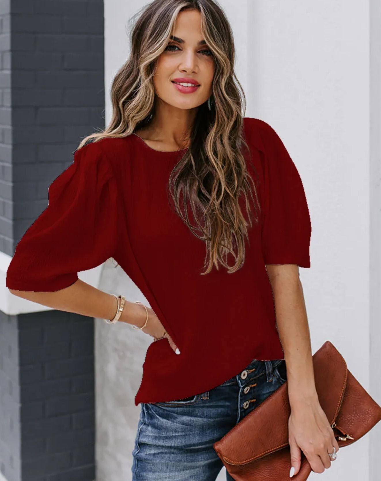 Blusa Key com Mangas Balão