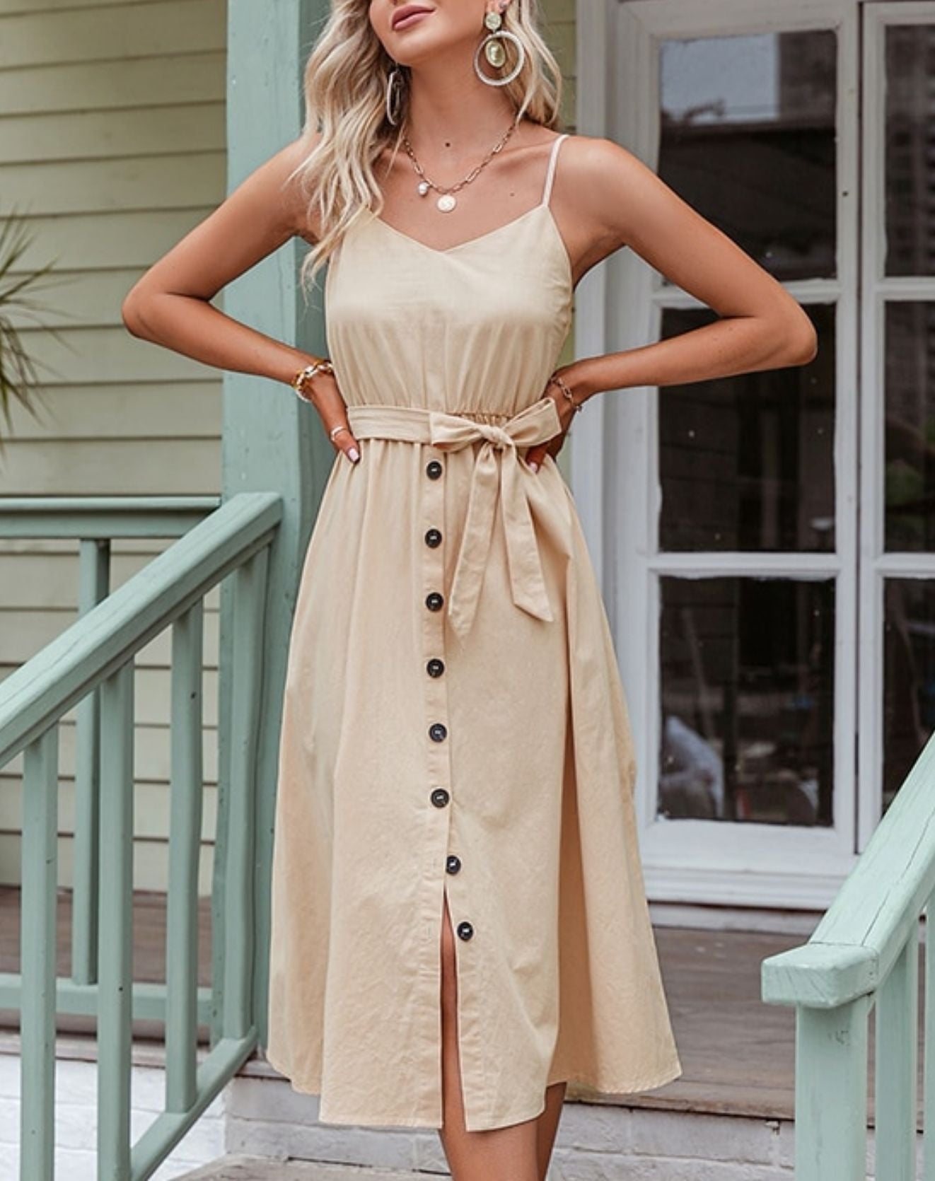 Vestido Midi Summer Com Botões - Amalle