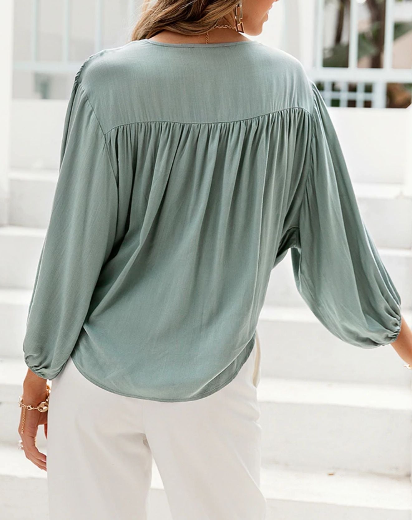Blusa Puff Mangas Bufantes - Amalle