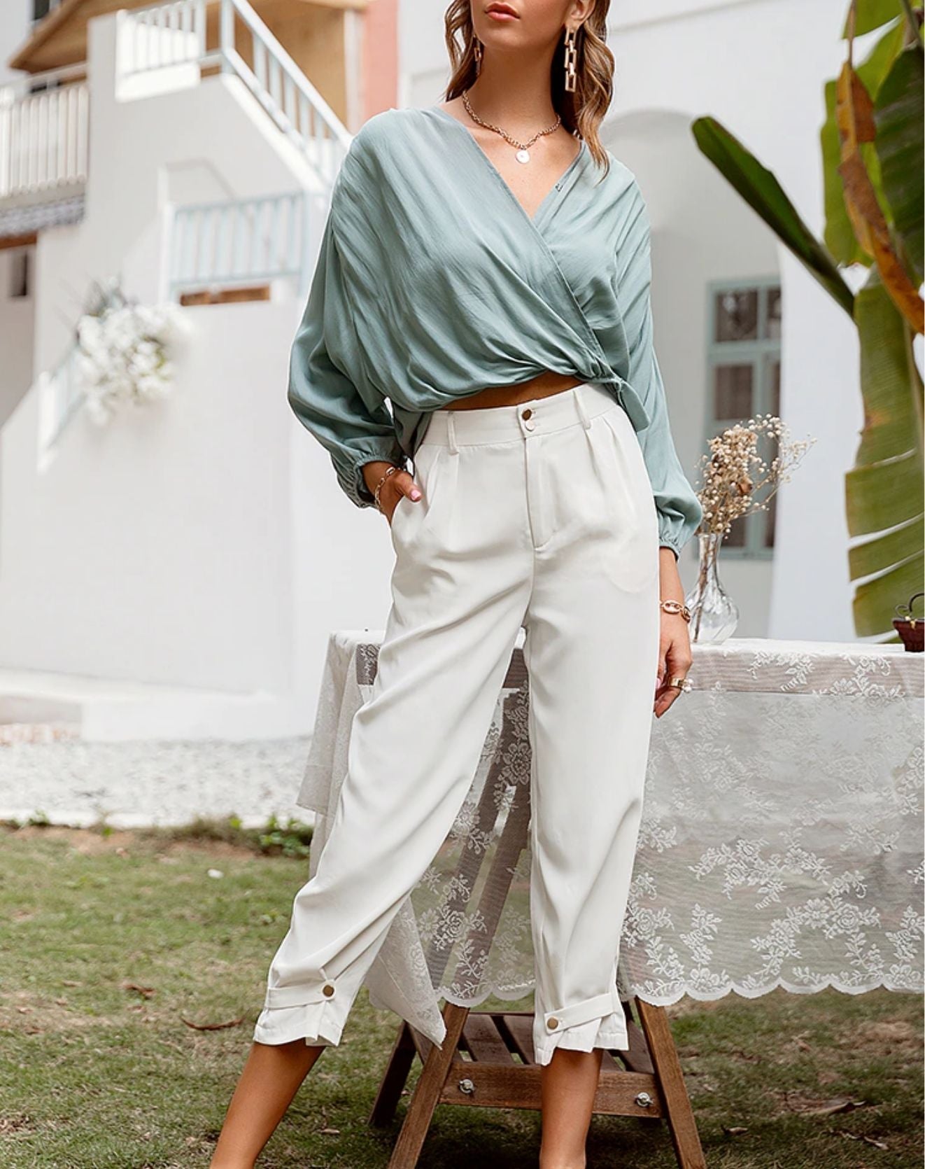 Blusa Puff Mangas Bufantes - Amalle
