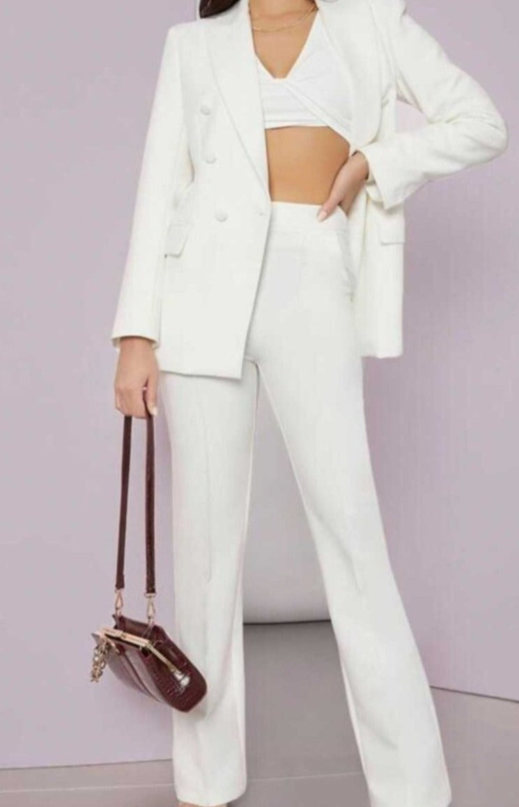 Calça Branca Flare Alfaiataria - Amit