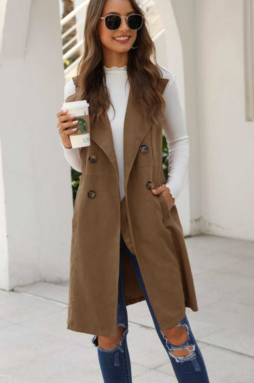 Blazer sem Magas Alongado - Amit