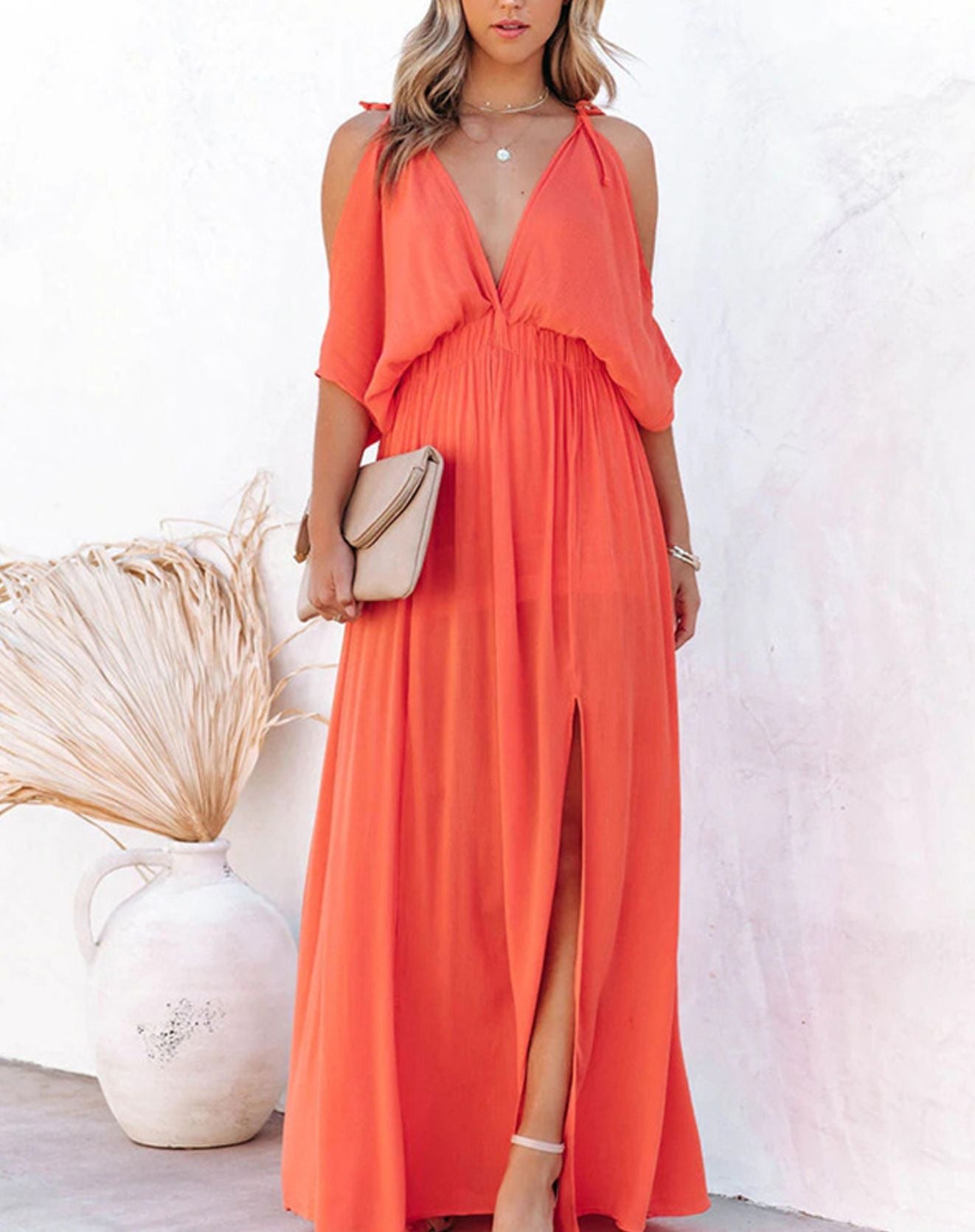 Vestido Mykonos Longo com Fenda