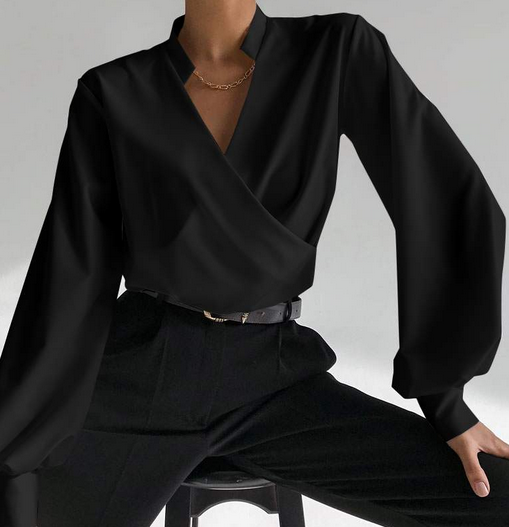 Camisa Decote Transpassado - Amit