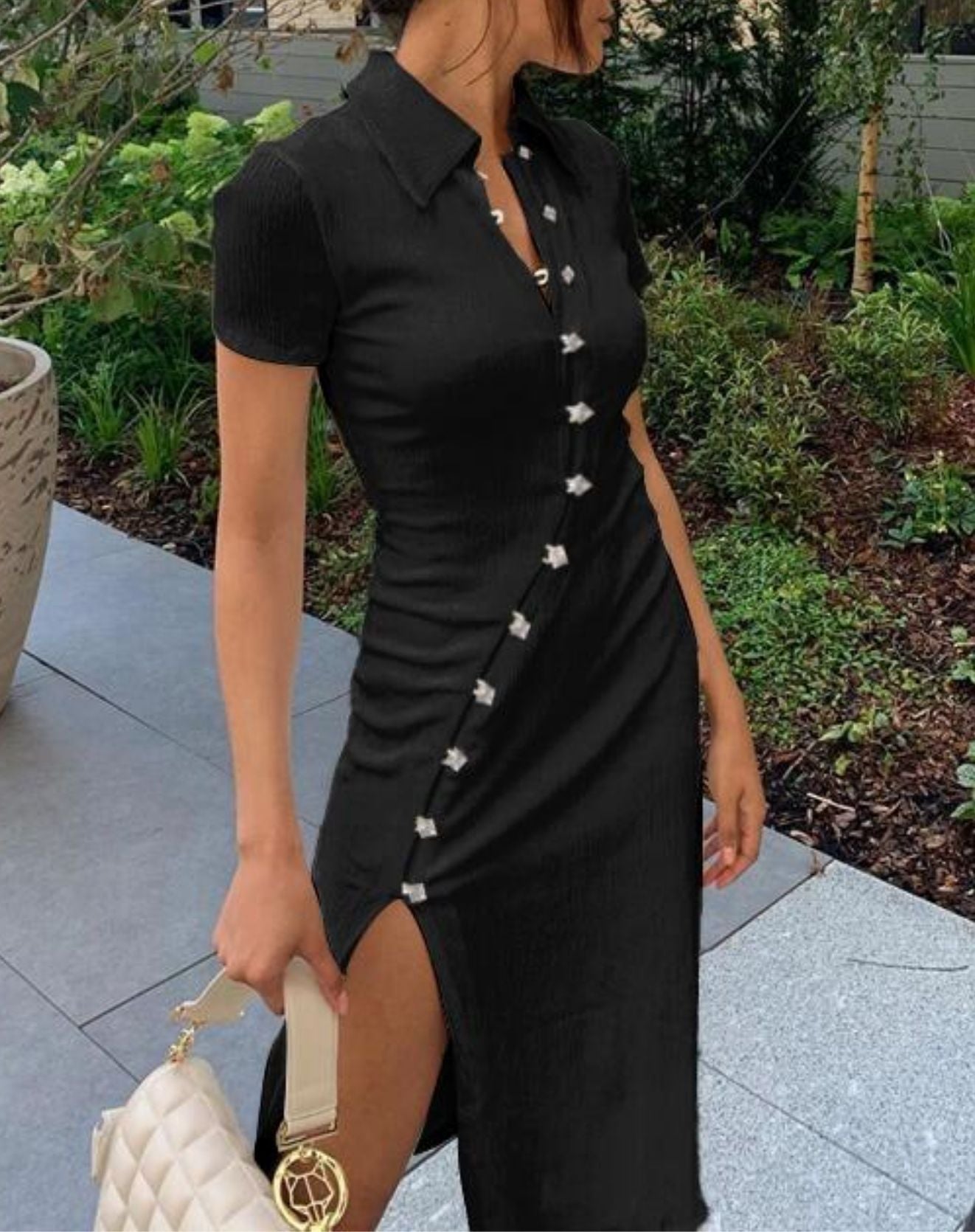 Vestido Curve Buttons - Amit