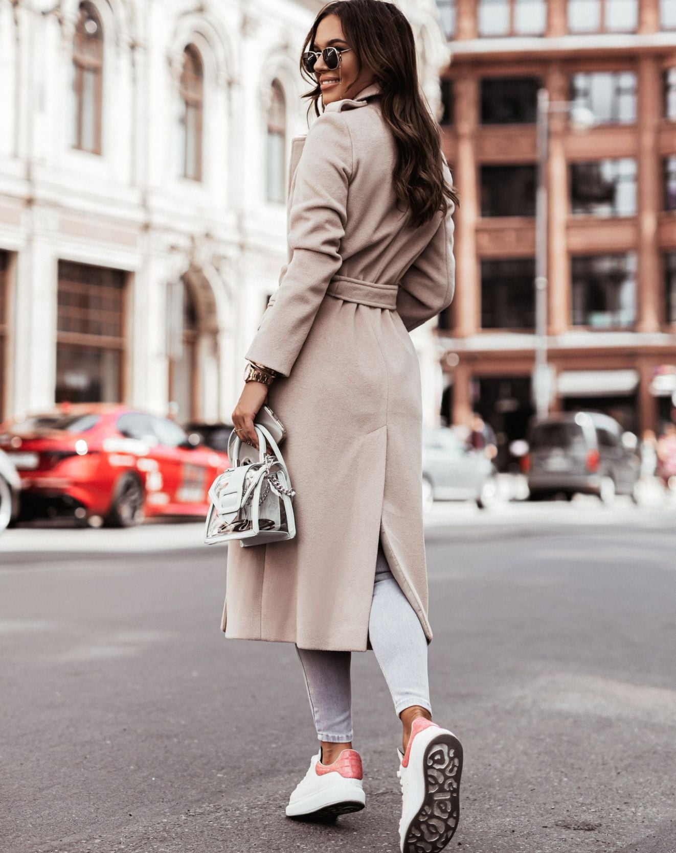 Casaco Sindy de Lã Batida Alongado com Amarração