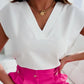Blusa Napolitana com Mangas e Decote V