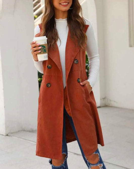 Blazer sem Mangas Alongado - Amalle