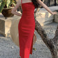 Vestido Midi Cozumel com Fenda Lateral