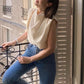 Blusa Cartagena Gola Alta Com Pregas