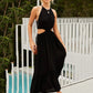 Vestido Longo Gardena com Cintura Vazada