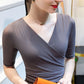 Blusa Roma Meia Manga Com Pregas