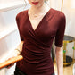 Blusa Roma Meia Manga Com Pregas
