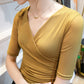Blusa Roma Meia Manga Com Pregas