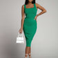 Vestido Midi Tailândia Canelado com Alças